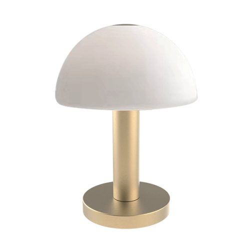 NOLA STOLNÁ LAMPA 1XG9 BIELA/ZLATA SO STMIEVAČOM
