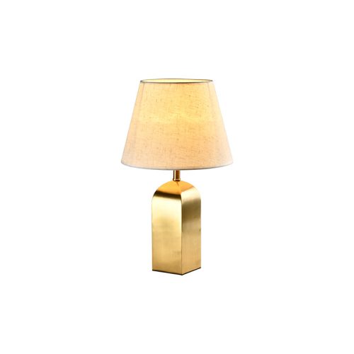 PONZA STOLNÁ LAMPA 1XE27 ZLATA/ĽAN