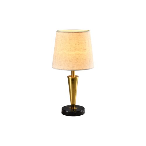 SALINA STOLNÁ LAMPA 1XE27 ZLATA/ĽAN