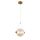 SPLENDOR LED PENDANT 6W 3000K, BRASS+COGNAC GLASS