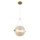 SPLENDOR LED PENDANT 9W 3000K, BRASS+COGNAC GLASS