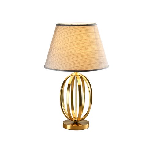 ZAHRA STOLNÁ LAMPA 1XE27 ZLATA/ĽAN