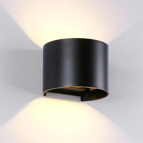 969LED NÁSTENNÉ SVIETIDLO KRUH 2X5W 4000K IP54 ČIERNE