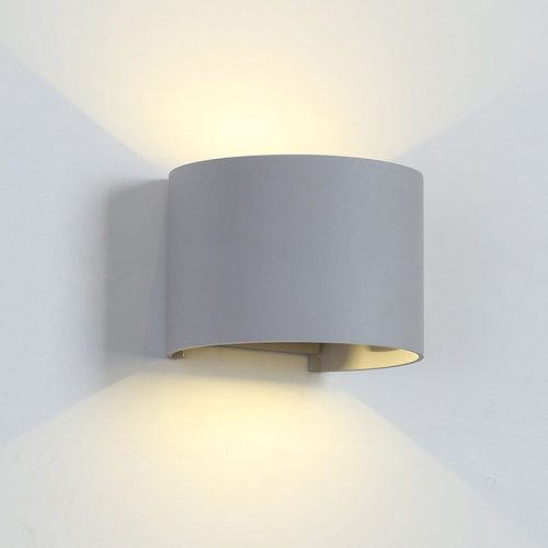 969LED NÁSTENNÉ SVIETIDLO KRUH 2X5W 4000K IP54 SIVE