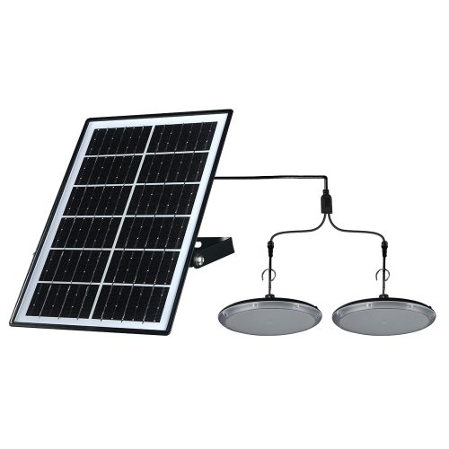 SOLAR LED PENDANT LIGHTS 2X5W IP65, BLACK
