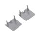 EL-28ECCR END CAP FOR PROFILE EL-28CR, SILVER, SET
