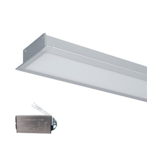 LED PROFIL ZAPUSTENÝ S48 24W 4000K 1200MM SIVÝ+NÚDZOVÝ ZDROJ