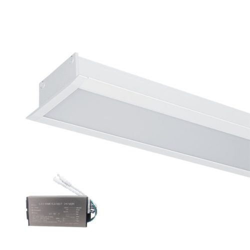 VYSOKO VÝKONNÉ LED PROFIL ZAPUSTENY S48 40W 4000K BIELY + NÚDZOVE OSVETLENIE