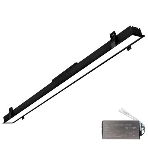 ELMARK LED PROFIL ZAPUSTENÝ 600mm 24W 3000K ČIERNY + EMERGENCY KIT