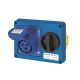 EC690 HOR. PANEL SOCKET 2P+E 32A WITH SWITCH IP44