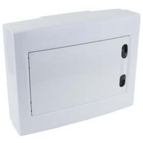   Rozvodná skriňa nadomietková,s plochými bielymi dvierkami, b