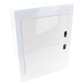   Rozvodná skriňa nadomietková,s plochými bielymi dvierkami, b