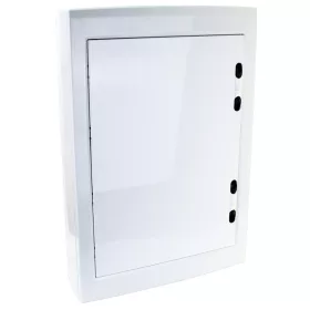   Rozvodná skriňa nadomietková,s plochými bielymi dvierkami, b