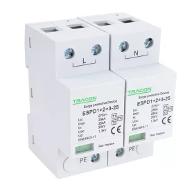 Zvodič prepätia AC, typ T1+T2+T3,nevyberateľný modul