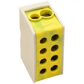 Rozvodná odbočná svorka, zeleno-žltá
