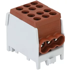 Rozvodná odbočná svorka na DIN,hnedá