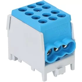 Rozvodná odbočná svorka na DIN,modrá