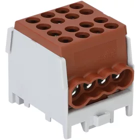 Rozvodná odbočná svorka na DIN,hnedá