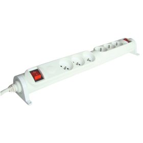 Predlžovací prívod s otočnými zásuvkami, s vypínačom