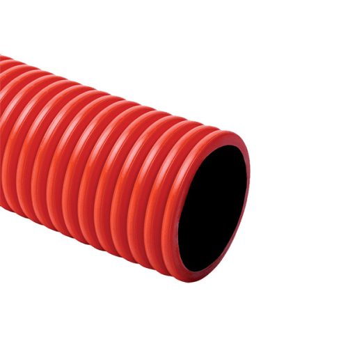 FLEX. ZVLNENÁ RÚRKA S DVOJ. STENOU D52/D63 ČERVENÉ
