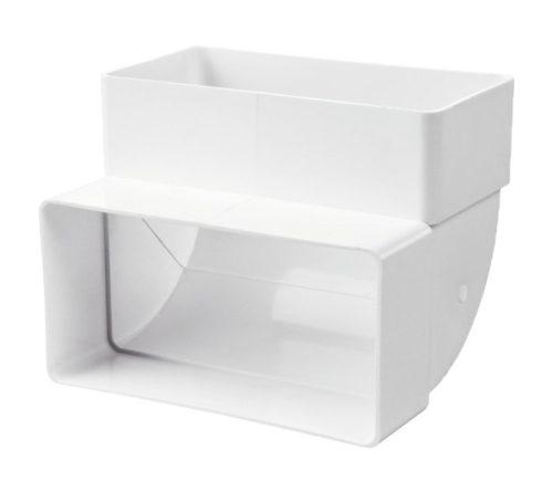 KOLENO PVC PLOCHÉ 90° VERTIKÁLNE 110x55mm