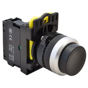 Výstupný tlačidlový spínač, čierny