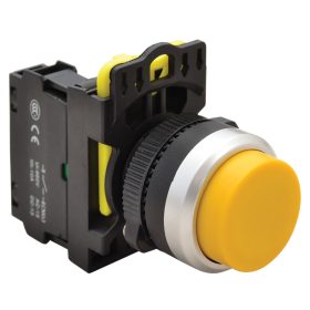 Výstupný tlačidlový spínač, žltý
