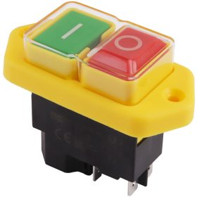   Bezpečnostné tlačidlá,miniatúrne,upev.skrutkovaním,žltý rám
