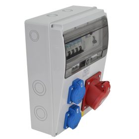   Zásuvková rozvodnica s ochrannými prístrojmi, pospojovaná