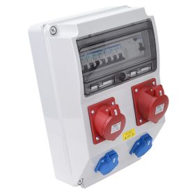   Zásuvková rozvodnica s ochrannými prístrojmi,pospojovaná