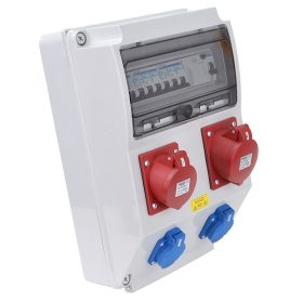   Zásuvková rozvodnica s ochrannými prístrojmi, pospojovaná