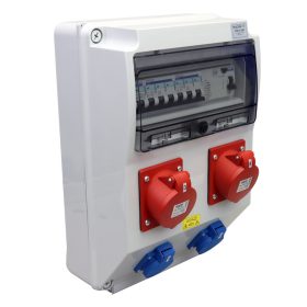   Zásuvková rozvodnica s ochrannými prístrojmi, pospojovaná