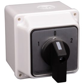 Krabicový vačkový prepínač, 1-0-2