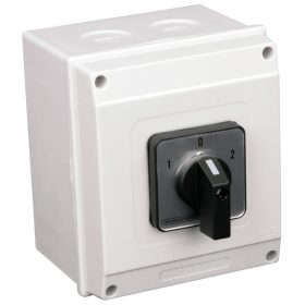 Vačkový prepínač, 1-0-2, v krabici