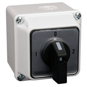 Krabicový vačkový prepínač, 1-0-2