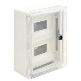 Plastová rozvodná skriňa, s maskou a priehľ. dvierkami
