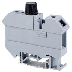   Poistková radová svorka, skrutková, na DIN lištu, čierna