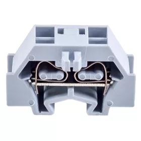   Miniatúrna radová svorka bezskrutková, fix. skrutkou, sivá