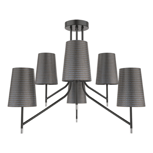 THERA LUSTER 6XE14 ČIERNY/CHRÓM